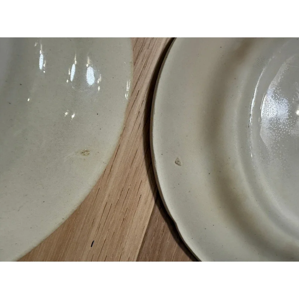St. Clement Vintage Majolica Fruit Plates Set of 3 Made in France AS IS 1920s